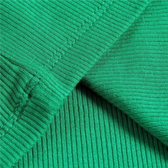 Roselux Ribbed Knit Long Sleeve Scoop Neck Slim Fit Casual Top for Women - Picture 2 of 7